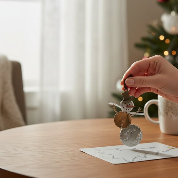 Snowman Merry Christmas Three Ornament - Picture 3 of 6